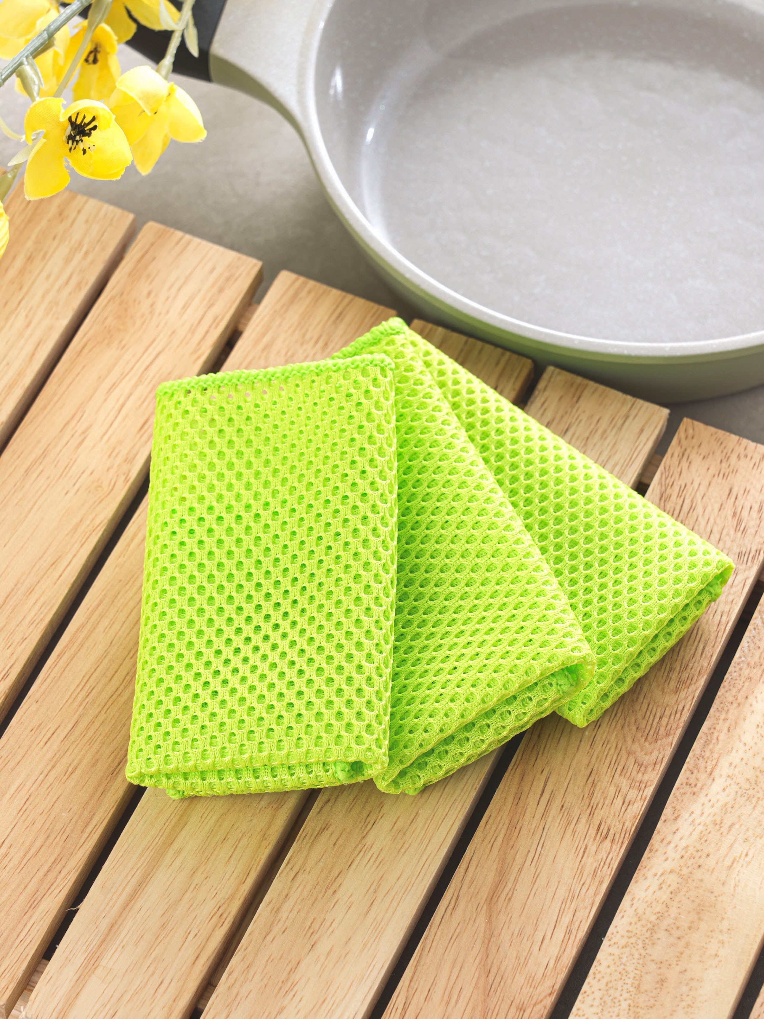 网眼洗碗布 · 3个 · 메쉬 요술 수세미 · 3개 · Mesh Dish Scrubbers · 3 pack