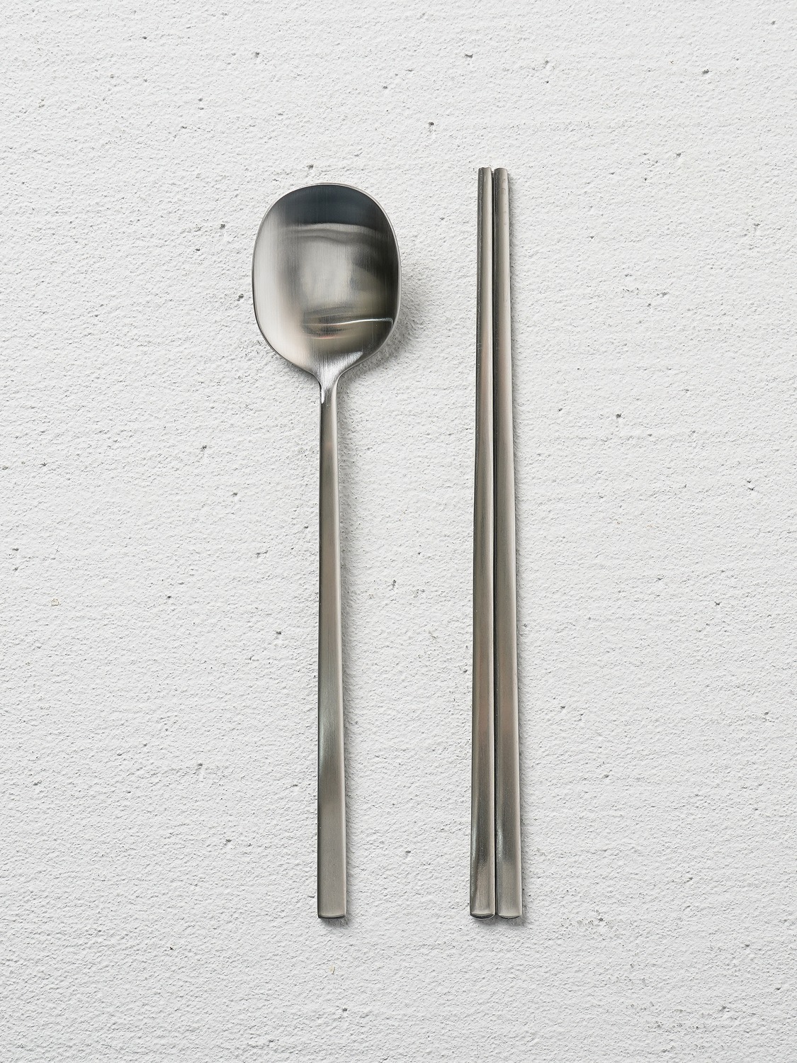 304不锈钢少年用餐具套装 · 스테인리스 304 주니어 수저 세트 · 304 Stainless Steel Junior Spoon & Chopsticks Set