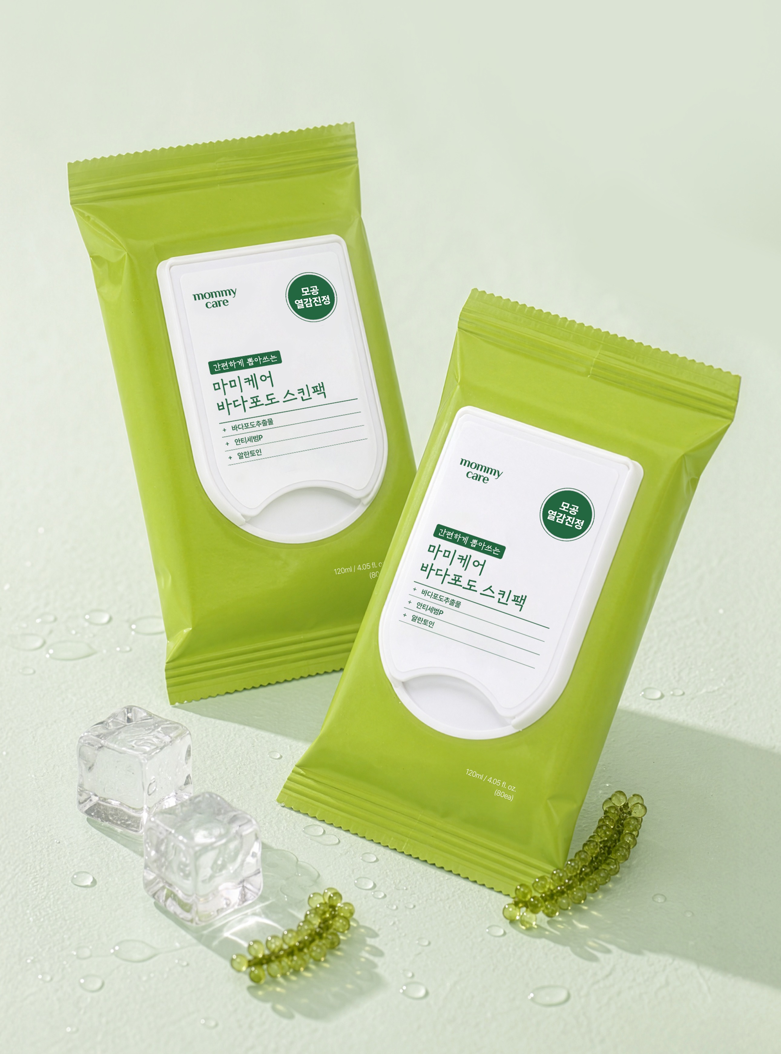MAMICARE 海葡萄护肤棉片 · 80片 · 마미케어 바다포도 스킨팩 · 80매 · MAMICARE Sea Grape Skin Pads · 80 pads